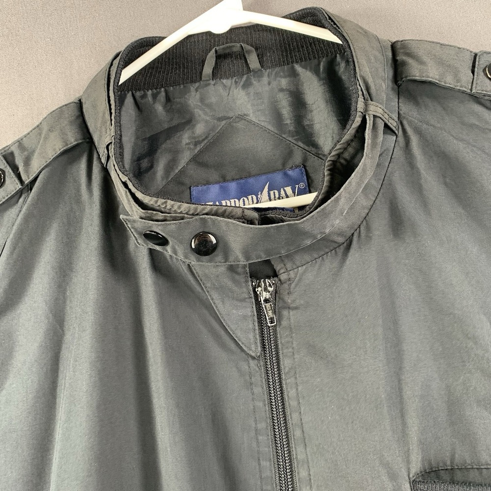 Harbor Bay Men 2XLT Tall Herrington Jacket Black Strap Collar LightWT DISCOLOR - Picture 5 of 15